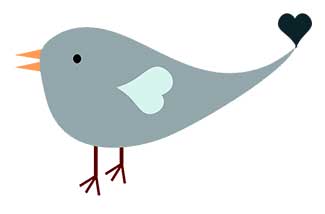 Vogel mit Herz
