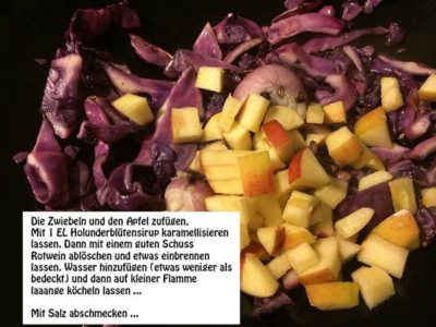 Rotkohl mischen