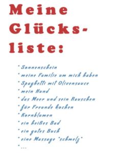 Meine Glücksliste