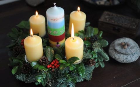 Julkranz vier Kerzen