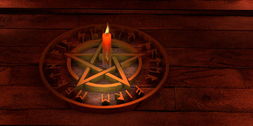 Pentagramm Ein Zeichen Satans Symbol Schwarzer Magie