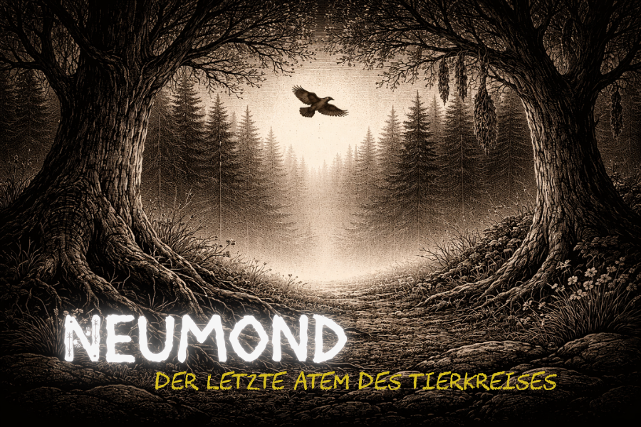Neumond 19. März 2926 alexa Szeli – Rabe im Wald